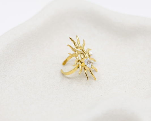 Sahara Ring - 18K Gold with Pearl Embellishment