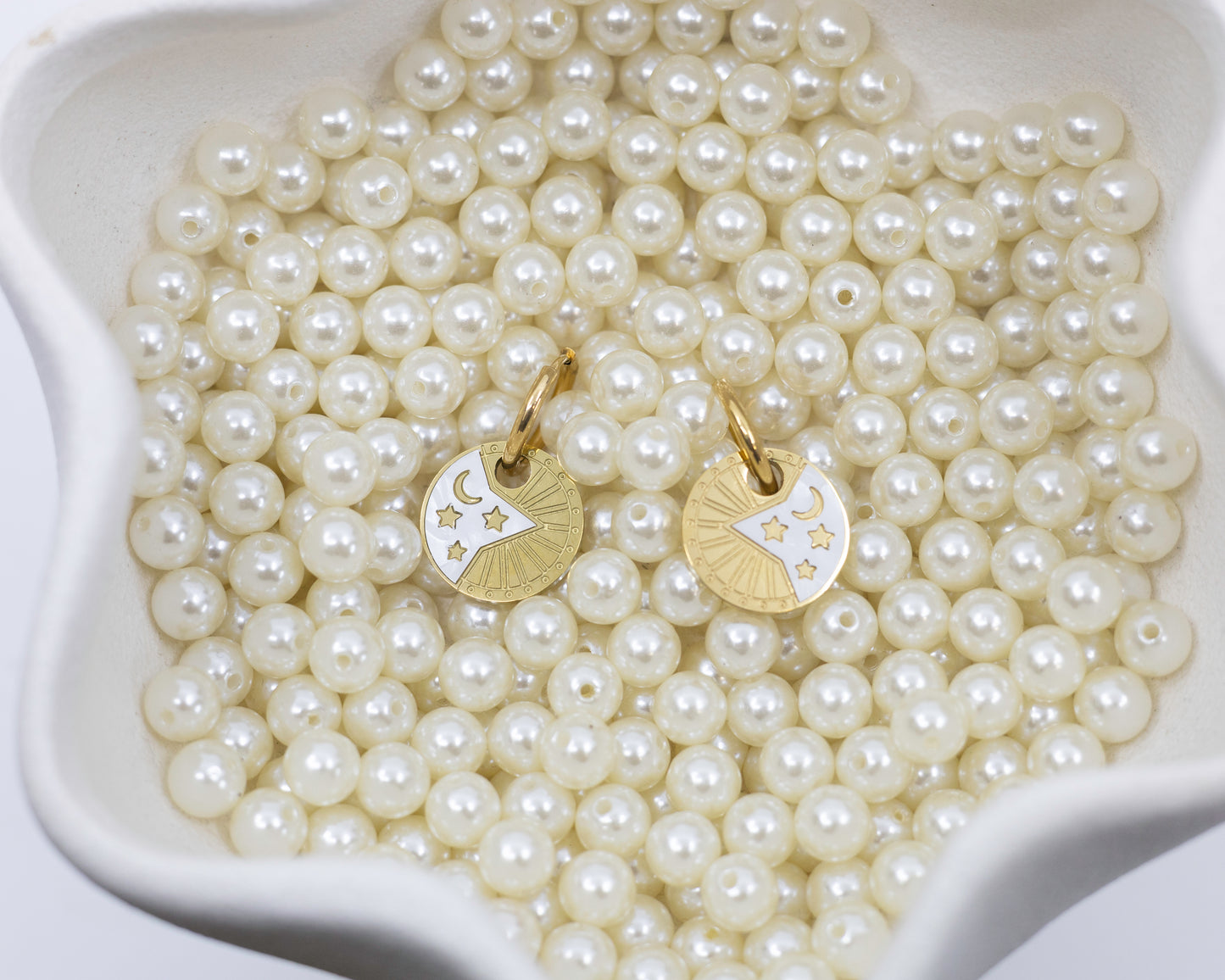 Kayla Earrings - 18K Gold with Pendants