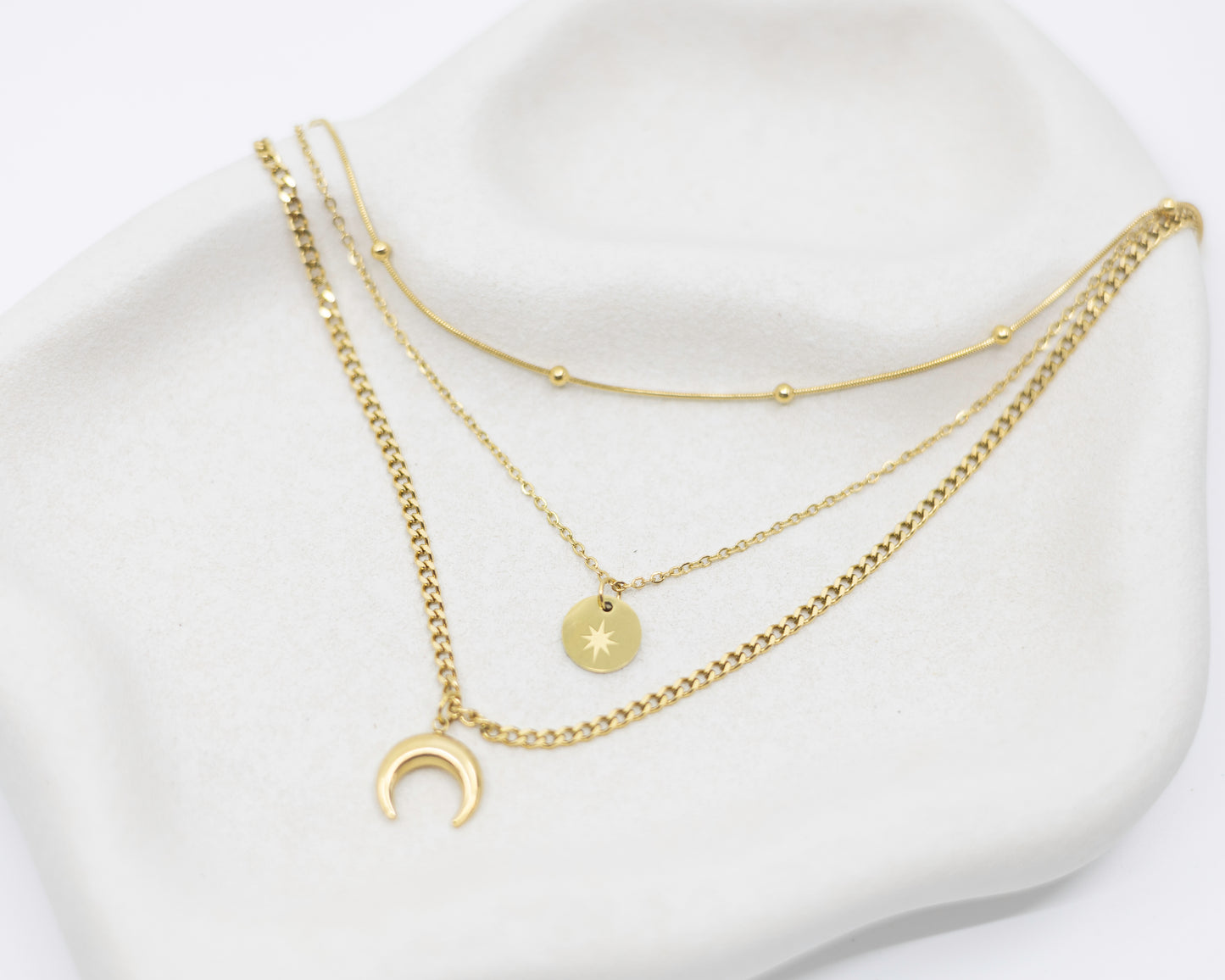 Luna Necklace - 18K Gold Layered