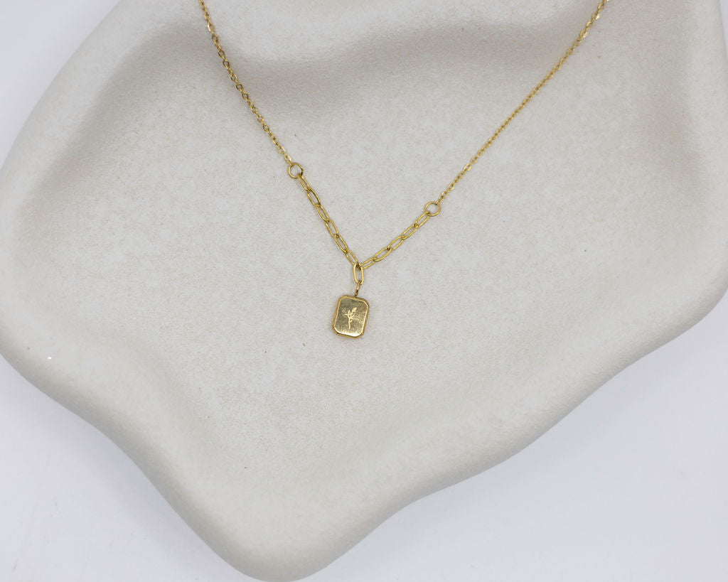 Imogen Necklace - 18K Gold with Minimalist Pendant