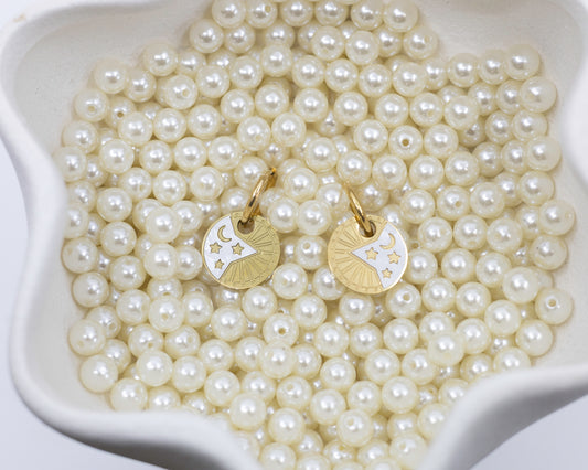 Kayla Earrings - 18K Gold with Pendants