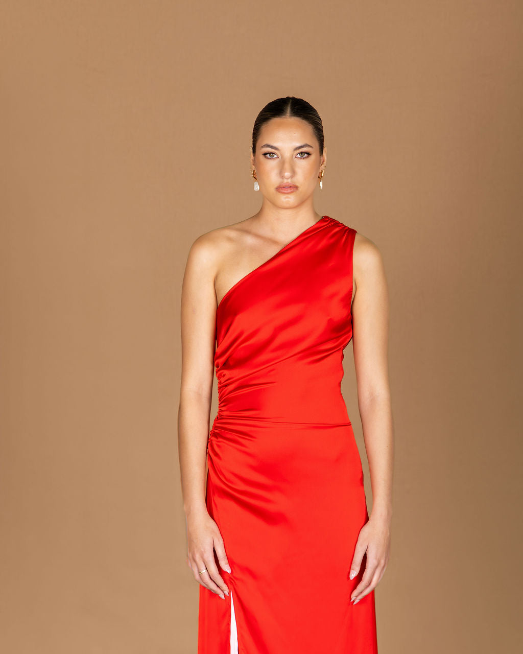 Gorgeous fashions on the field fotf red dress with accessories 