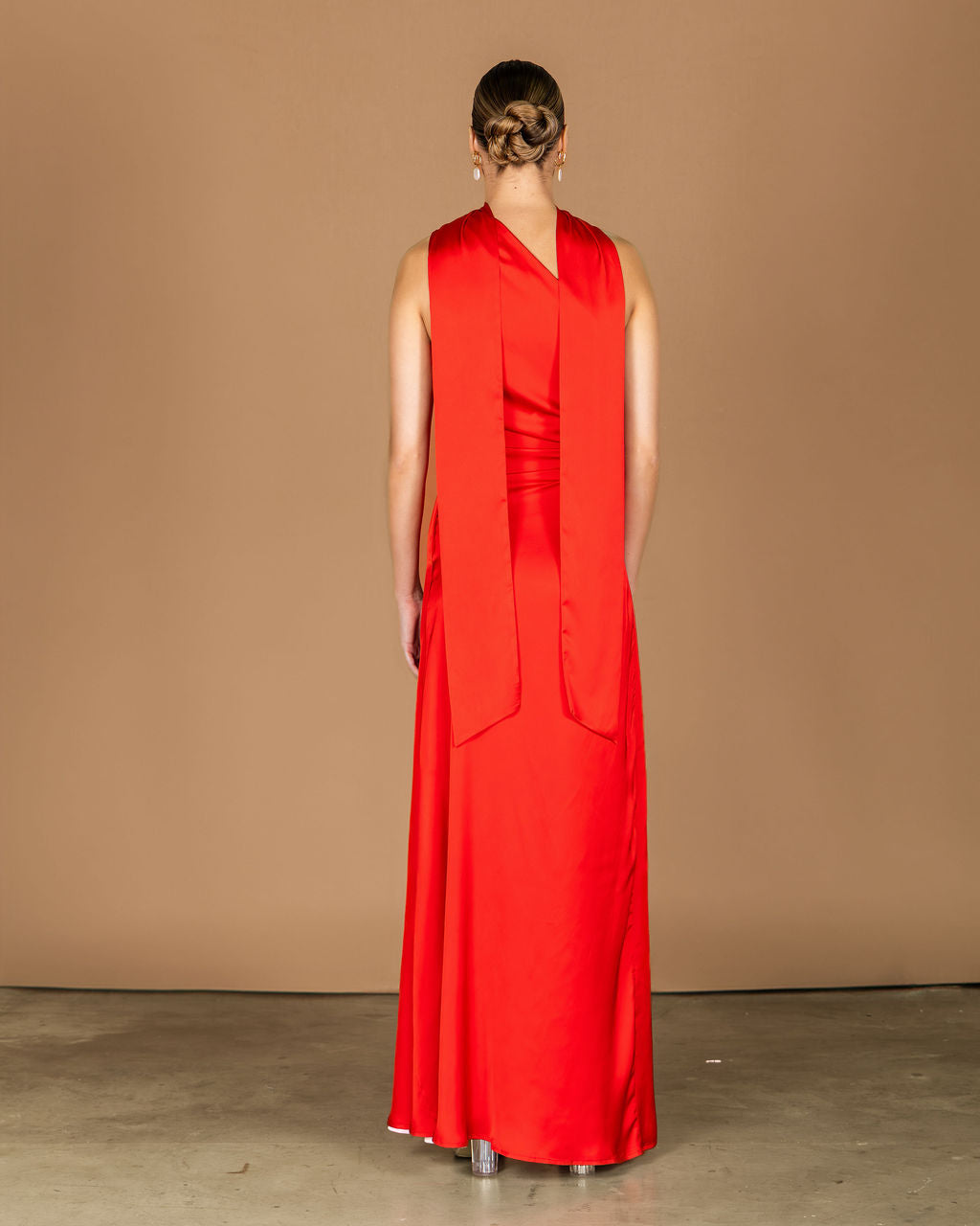 Bright red dress for a wedding, party, cocktail, birthday, event, bridesmaid