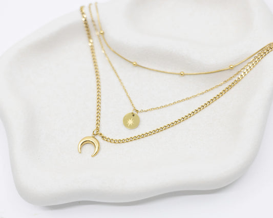 Luna Necklace - 18K Gold Layered