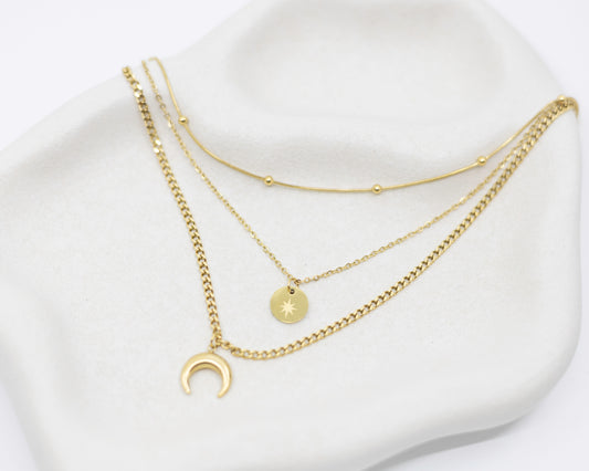 Luna Necklace - 18K Gold Layered